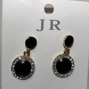 Vintage Black oval earrings